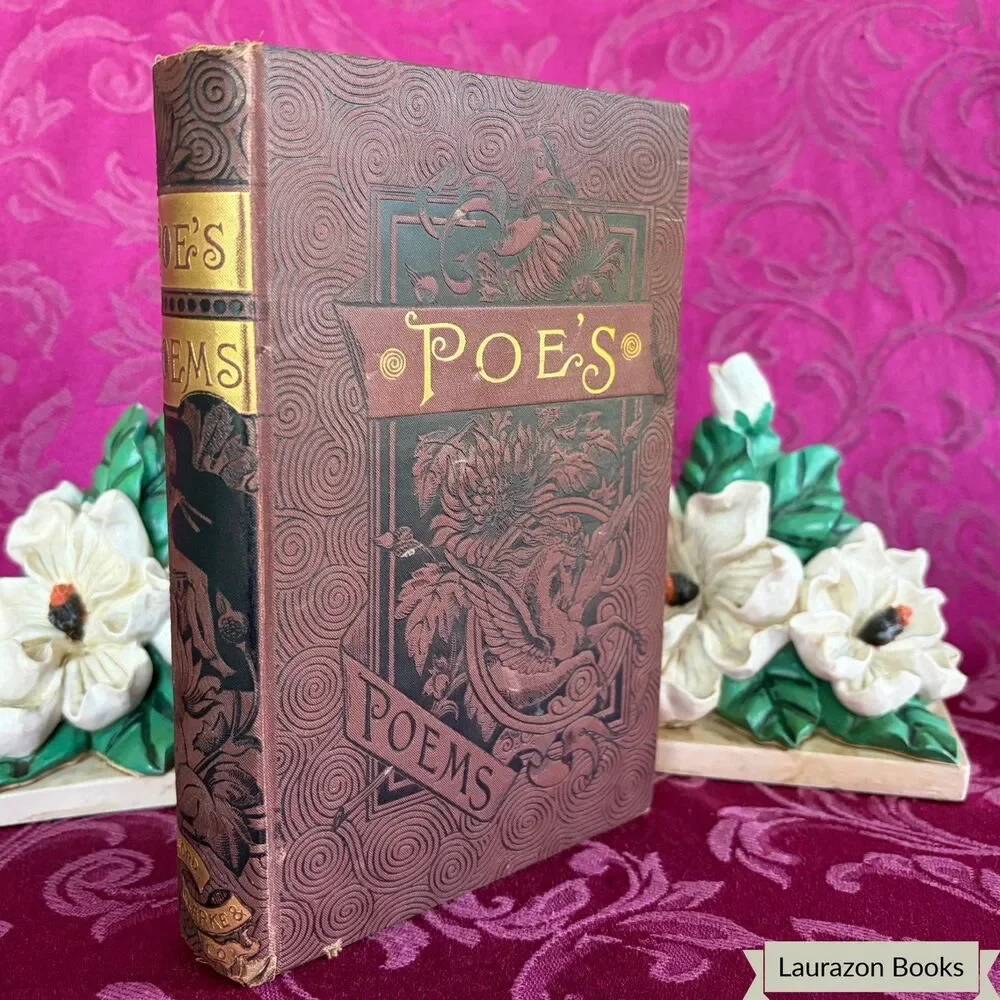 1887 The Complete Poetical Works of Edgar Allan Poe, Antique Book